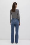 Molly Pamuklu Bootcut Fit Normal Bel Geniş Paça Jeans Kadın Kot Pantolon 1013690520 MAVİ