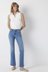Molly Pamuklu Flare Bootcut Fit Normal Bel Jeans Kadın Kot Pantolon 10136A3925 MAVİ