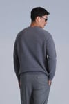 Moon Streç Yün Karışımlı Regular Fit Bisiklet Yaka Erkek Kazak 112090128 GRİ