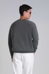 Moon Streç Yün Karışımlı Regular Fit Bisiklet Yaka Erkek Kazak 112090128 DUMAN YEŞİL