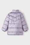 Name İt Mini Nmfmaggy Yakası Suni Kürklü Çıkarılabilir Kapüşonlu Kız Çocuk Mont 13218548 LAVANTA