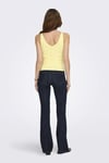 nanna Slim Fit V Yaka Kolsuz Kadın Bluz 15180497 SARI