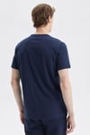 Nautica Baskılı % 100 Pamuk Standart Fit Bisiklet Yaka Erkek T Shirt V35474T 4NV LACİVERT
