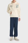 NB Lifestyle Pamuklu Oversize Logolu Kapüşonlu Unisex Sweat 0UNH3534SST BEJ
