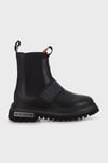 Nefud Logolu Hakiki Deri Kadın Bot 021Z100563 CTN Black Deri