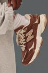 New Balance Deri Karışımlı Logolu Bağcıklı Bayan Ayakkabı U9060CCC KAHVE-BEJ