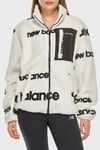 New Balance NB Lifestyle Regular Fit Logolu Dik Yaka Unisex Sweat 0UNC3358WT BEYAZ