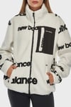 New Balance NB Lifestyle Regular Fit Logolu Dik Yaka Unisex Sweat 0UNC3358WT BEYAZ
