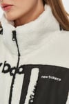 New Balance NB Lifestyle Regular Fit Logolu Dik Yaka Unisex Sweat 0UNC3358WT BEYAZ
