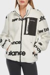New Balance NB Lifestyle Regular Fit Logolu Dik Yaka Unisex Sweat 0UNC3358WT BEYAZ