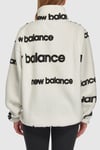 New Balance NB Lifestyle Regular Fit Logolu Dik Yaka Unisex Sweat 0UNC3358WT BEYAZ