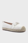 Nine West Logolu Hasır Taban Detaylı Bayan Espadril JANNY 5FX KIRIK BEYAZ