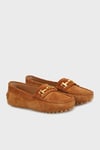 Nine West Zincir Detaylı Süet Loafer Kadın Ayakkabı NEWKIND 5FX TABA