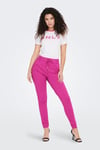Normal Bel Regular Fit Dar Paça Onlpoptrash Kadın Pantolon 15115847 FUŞYA