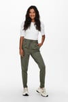 Normal Bel Regular Fit Dar Paça Onlpoptrash Kadın Pantolon 15115847 Olive
