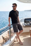 Normal Kalıp Kargo Cepli Lastikli Bel Bermuda Erkek Şort 693263 FÜME