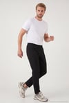 Normal Kalıp Lastikli Bel Düz Paça Trekking Erkek Pantolon 693159 SİYAH
