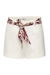 Onladora Regular Fit Yüksek Bel Bağlama Detaylı Kadın Short 15374573 KREM