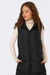 Onlalina Kapitoneli Regular Fit Uzun Kadın Yelek 15241995 SİYAH