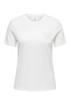 Onlarıana Pamuklu Regular Fit Taş Detaylı Bisiklet Yaka Kadın T Shirt 15343771 EKRU