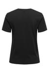 Onlarıana Pamuklu Regular Fit Taş Detaylı Bisiklet Yaka Kadın T Shirt 15343771 SİYAH