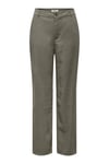 Onlaris Straight Fit Normal Bel Düz Paça Kadın Pantolon 15364126 HAKİ