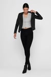 Onlava Regular Fit Fermuarlı Suni Kadın Deri Ceket 15102997 SİYAH