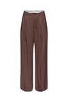 Onlbali Wide Leg Yüksek Bel Bol Paça Kadın Pantolon 15370308 KOYU KAHVE