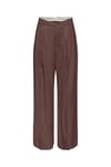 Onlbali Wide Leg Yüksek Bel Bol Paça Kadın Pantolon 15370308 KOYU KAHVE