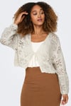 Onlbeach Pamuklu Regular Fit V Yaka Triko Kadın Hırka 15257604 EKRU