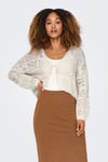 Onlbeach Pamuklu Regular Fit V Yaka Triko Kadın Hırka 15257604 EKRU