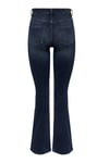 Onlblush Pamuklu Bol Paça Jeans Kadın Kot Pantolon 15233833 KOYU LACIVERT