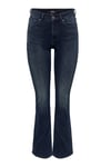 Onlblush Pamuklu Bol Paça Jeans Kadın Kot Pantolon 15233833 KOYU LACIVERT