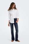 Onlblush Pamuklu Bol Paça Jeans Kadın Kot Pantolon 15233833 KOYU LACIVERT
