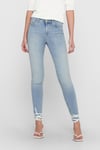 Onlblush Pamuklu Normal Bel Skinny Fit Dar Paça Jeans Kadın Kot Pantolon 15164319 AÇIK MAVİ