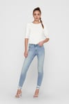 Onlblush Pamuklu Normal Bel Skinny Fit Dar Paça Jeans Kadın Kot Pantolon 15164319 AÇIK MAVİ