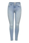 Onlblush Pamuklu Normal Bel Skinny Fit Dar Paça Jeans Kadın Kot Pantolon 15164319 AÇIK MAVİ