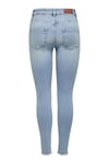 Onlblush Pamuklu Normal Bel Skinny Fit Dar Paça Jeans Kadın Kot Pantolon 15164319 AÇIK MAVİ