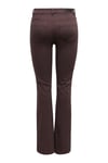 Onlblush Pamuklu Orta Bel Geniş Paça Jeans Kadın Kot Pantolon 15379119 KOYU KAHVE