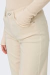 Onlblush Pamuklu Regular Fit Normal Bel Düz Paça Jeans Kadın Kot Pantolon 15337793 KREM