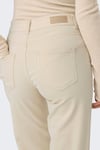 Onlblush Pamuklu Regular Fit Normal Bel Düz Paça Jeans Kadın Kot Pantolon 15337793 KREM