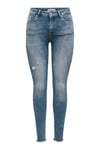 Onlblush Pamuklu Skinny Fit Dar Paça Jeans Kadın Kot Pantolon 15336681 MAVİ