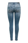 Onlblush Pamuklu Skinny Fit Dar Paça Jeans Kadın Kot Pantolon 15336681 MAVİ