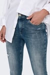 Onlblush Pamuklu Skinny Fit Dar Paça Jeans Kadın Kot Pantolon 15336681 MAVİ