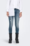 Onlblush Pamuklu Skinny Fit Dar Paça Jeans Kadın Kot Pantolon 15336681 MAVİ
