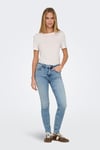 Onlblush Pamuklu Skinny Fit Orta Bel Dar Paça Jeans Kadın Kot Pantolon 15338296 AÇIK MAVİ