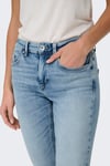 Onlblush Pamuklu Skinny Fit Orta Bel Dar Paça Jeans Kadın Kot Pantolon 15338296 AÇIK MAVİ