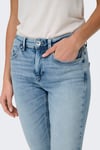 Onlblush Pamuklu Skinny Fit Orta Bel Dar Paça Jeans Kadın Kot Pantolon 15338296 AÇIK MAVİ