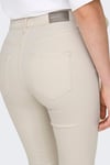 Onlblush Streç Pamuklu Skinny Fit Yüksek Bel Dar Paça Jeans Kadın Kot Pantolon 15337789 EKRU