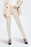 Onlblush Streç Pamuklu Skinny Fit Yüksek Bel Dar Paça Jeans Kadın Kot Pantolon 15337789 EKRU